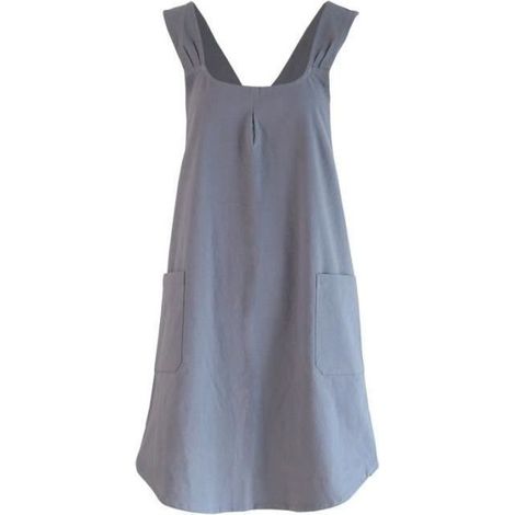 Tablier femme en coton et lin, confortable à la maison, tablier sans cravate pour fleuriste (1/3)