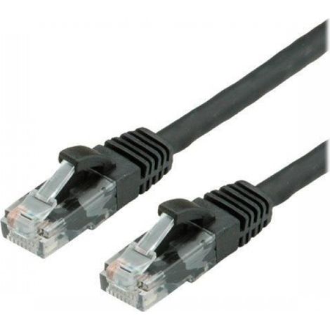 Cordon De Raccordement Rj-45 - Cat 6a Utp 10 Gbit/S - 10 M - Noir Ral 9011 - Sans Crochet - 2 X Connecteur Mâle