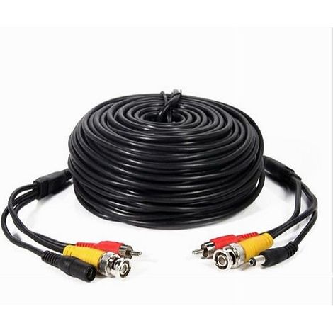 TRADE SHOP - Cavo Coassiale Audio Video Alimentazione Bnc+av+dc 50mt Per Telecamera Cv-tel006 - (1/2)