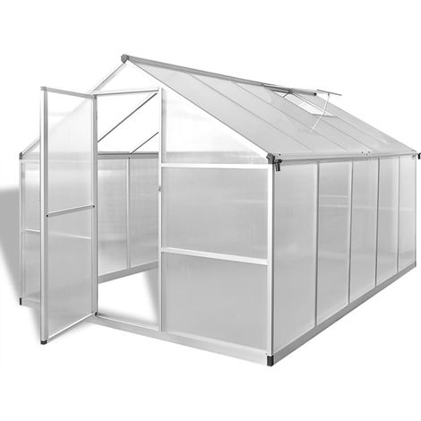 Gewächshaus mit Fundament Verstärkt Aluminium 7,55 m²