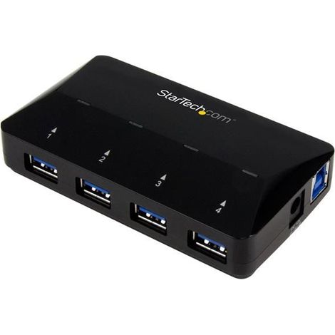 StarTech.com ST53004U1C Schnittstellen-Hub USB 3.2 Gen 1 (3.1 Gen 1) Type-B 5000 Mbit/s Schwarz (1/5)