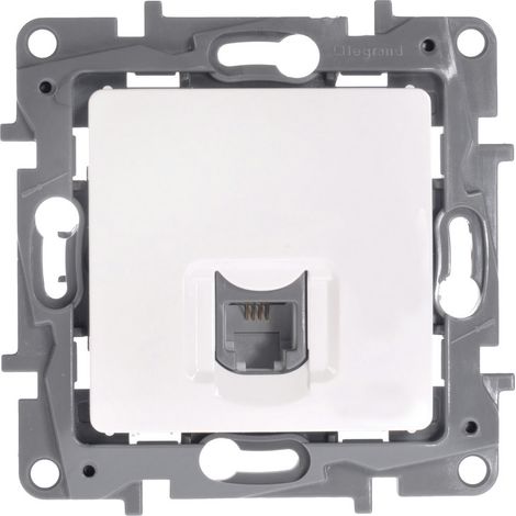 Prise téléphonique Niloe RJ 11 blanche 764569