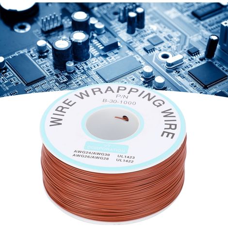 New OK Wire Leiterplatten-Jumper / PCB-Jumper / einadriger elektronischer Verbindungsdraht aus reinem Kupfer 30, braun. (1/5)