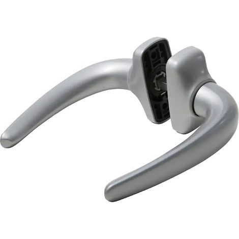 Fapim – Béquille double aluminium pour porte 40-55 mm – Entraînement 43 mm – Finition blanche RAL 9010 – Ressort de rappel intégré