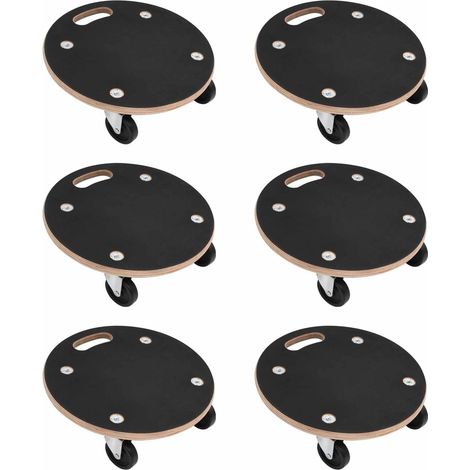 Carro de Transporte 6 pcs Gris Madera contrachapada vidaXL