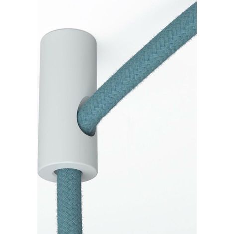 Creative-cables italia dezentraler deckenhaken fÜr textiles elektrokabel mit anschlag weiss dcs01bia