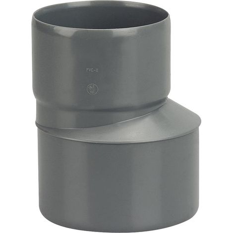 Riduzione esterna excentrica PVC grigio 100-80 mm