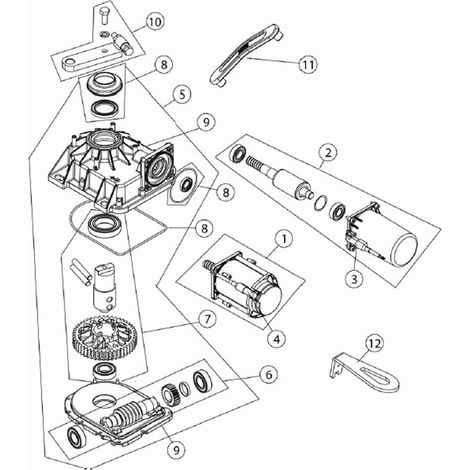 6CB6CR Kit Corona Riduttore Per CUBIC 6 6V 6H 6HV DITEC ENTREMATIC 6CB6CR NC6CB6CR Ricambio