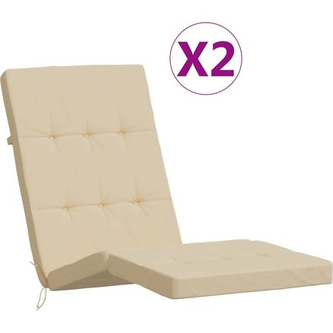 Maison Exclusive - Podušky na polohovací židli 2 ks béžové oxfordská látka (1/5)
