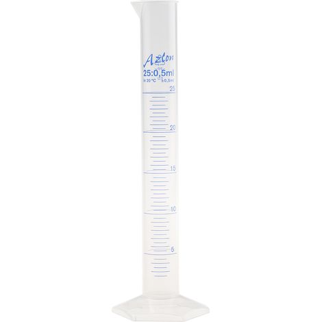 Tube à essai à graduations RS PRO, PP, 25ml