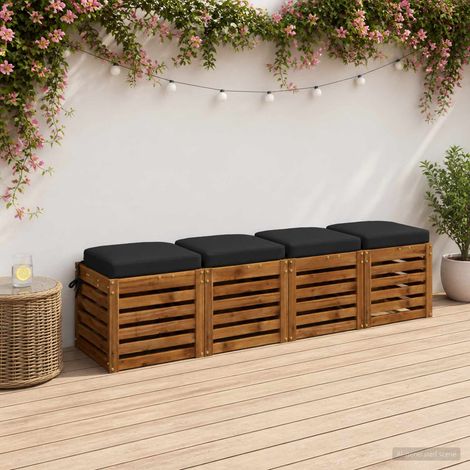 vidaXL Cuscini per sedile a 4 pezzi SOEST 4 pcs 100% Poliestere