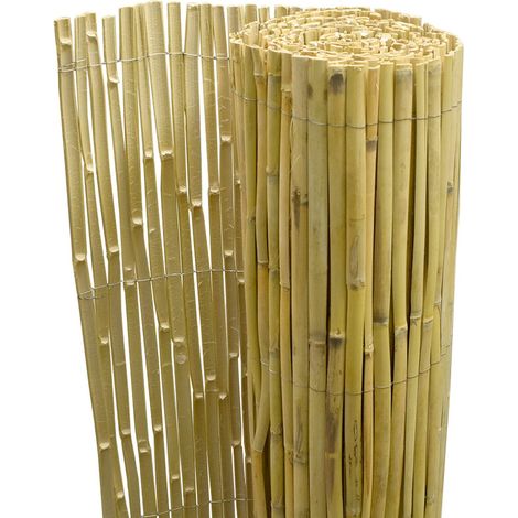 Cerramiento de Caña Partida Nacional para Exteriores Ocultación 95% Jardín y Pérgolas Producto Natural Rollo: 1 x 5 metros - (1/5)