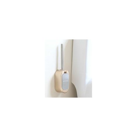 Brosse de toilette murale avec support en acier inoxydable doré – (1/2)
