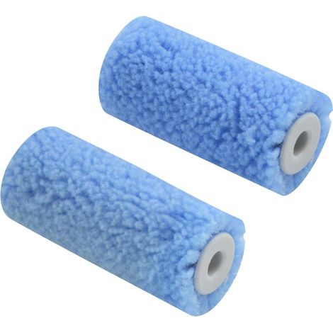 Nespoli Lackierwalzen BlueFelt mit Antihaftbeschichtung 2 Stück, 6 cm, 6 mm Farbroller