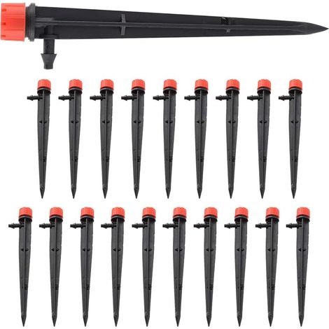 Adjustable Drip Irrigation Drippers, 20 Pieces, with 8 Water Outlets, for Garden Plants, Lawn Watering (1/5)