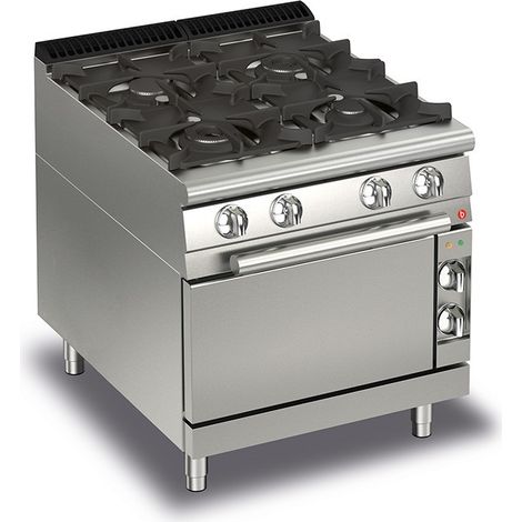Fourneau à Gaz sur Four - 4 feux vifs - P 700 - 28,4 kW - Baron