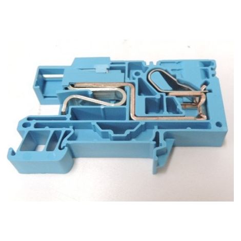 Bloc de jonction modulaire pour le conducteur neutre PUSH IN 16 400 V 76 A TS 35 bleu WEIDMULLER 1896350000