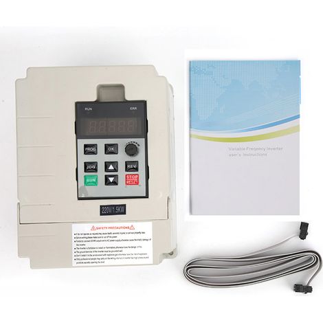 Variateur de fréquence monophasé 220V vers triphasé 380V, 1,5 kW, blanc, pour pompe à eau, convertisseur compact avec sortie triphasée (1/5)