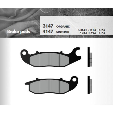 PASTILLAS DE FRENO BRENTA KH375 DE METAL SINTERIZADO (DORADO) (FT 4147)