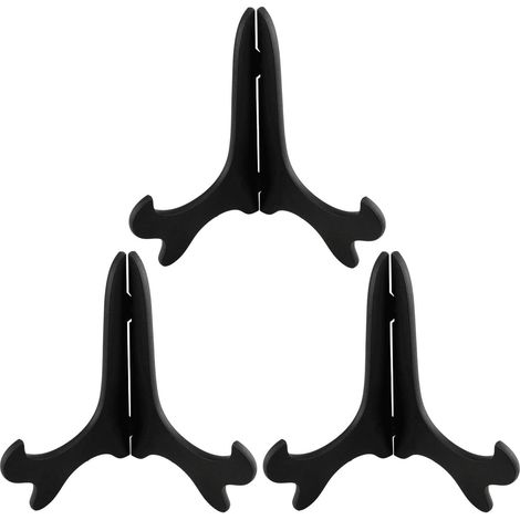 Présentoir à assiettes (lot de 3) - Support décoratif en imitation bois - Idéal pour une table de mariage, une table de réception (1/5)