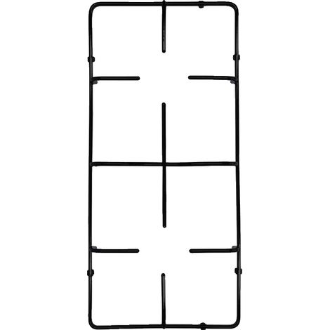 Parrilla de gas de acero inoxidable, 460 mm x 210 mm x 40 mm, compatible con modelos Corberó y Vestel, alta resistencia al calor, superficie fácil de limpiar.