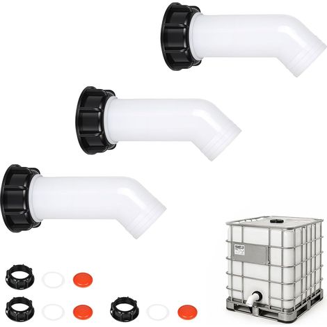 Set mit 3 IBC-Ablaufarmaturen, IBC-Tankzubehör, IBC-Adapter, Ablaufdüse, S60 x 6 IBC, Grobgewinde, IBC-Tankzubehör, Wassertank (1/5)