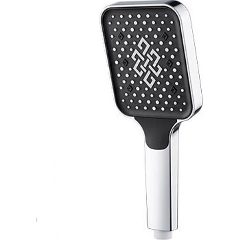 (Argent) Pommeau de Douche Haute Pression, 3 Modes, Pommeau de Douche Economie Deau, Grand Douchette Douche, avec Tuyau et Socle