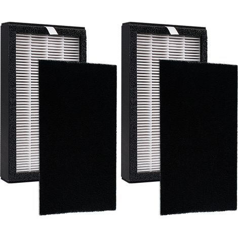Lntyq Ensemble de filtres de rechange FLT4100 compatibles avec les purificateurs d'air GermGuardian AC4100 AC4100CA AC4150BL AC4150PCA AC4150PC AC4175W Filtre E, lot de 2 H13 HEPA (1/5)