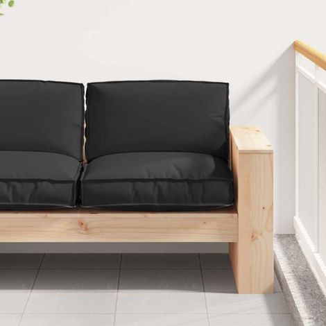 Kissen Schwarz 80 x 80 x 12 cm Oxford-Stoff