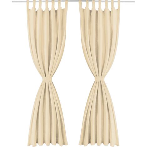 Maison Exclusive - Vorhänge Mikro-Satin 2 Stk. mit Schlaufen 140x