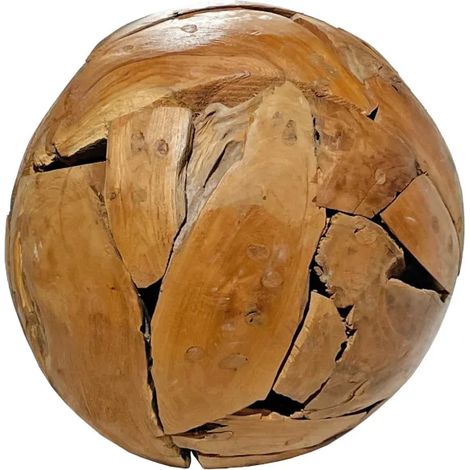 Boule décorative D. 30 cm en racine de bois de teck – NOOR