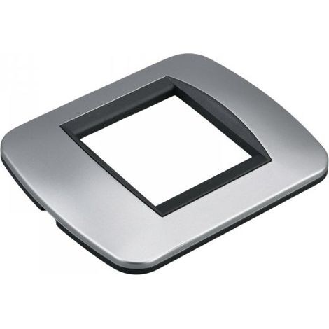 Placca Plastica Ovale MBL 2M Grigio Compatibile Bticino Living