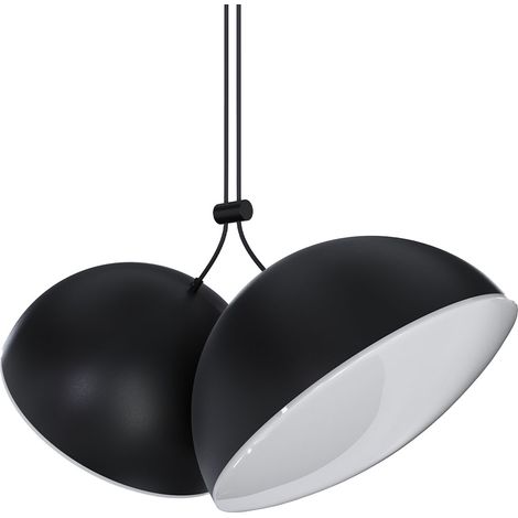 Lampe Suspendue - 2 Spots LED - Dual Noir