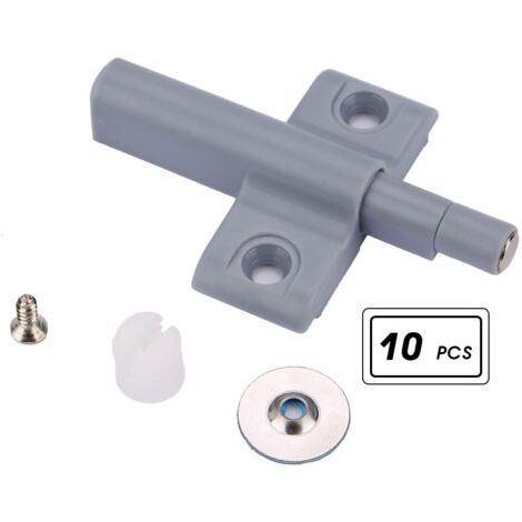 Lot de 10 loquets magnétiques pour portes de placard, butoirs de tiroir sans amortisseur (petit format)