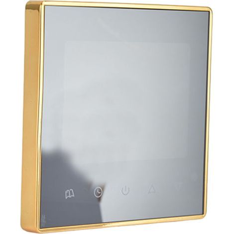 Thermostat 8818RH 220V AC, Bedienfeldschalter für Fußbodenheizung, goldfarben. (1/5)