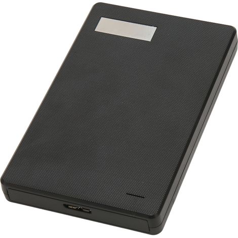 Boîtier pour disque dur 2,5 pouces, USB 3.0 5 Gbit/s vers SATA III, boîtier externe pour SSD SATA III/II/I de 7 à 9,5 mm, compatible UASP BOT, noir (disque dur non inclus). (1/5)