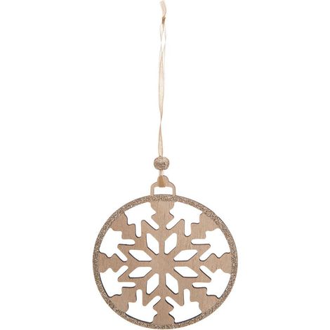 Weihnachtsmotiv Holz Flocke Rund - Feeric lights & christmas
