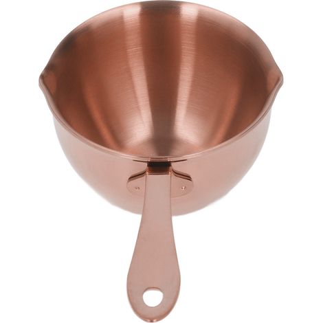 Professioneller Edelstahl-Kochtopf für den Hausgebrauch mit Ausgießer für Milch, Schokolade und heißes Öl, roségoldene Farbe. (1/5)