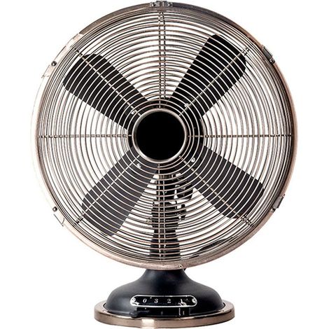 Ventilador de sobremesa Capitolio motor AC 37W negro cobre (1/2)