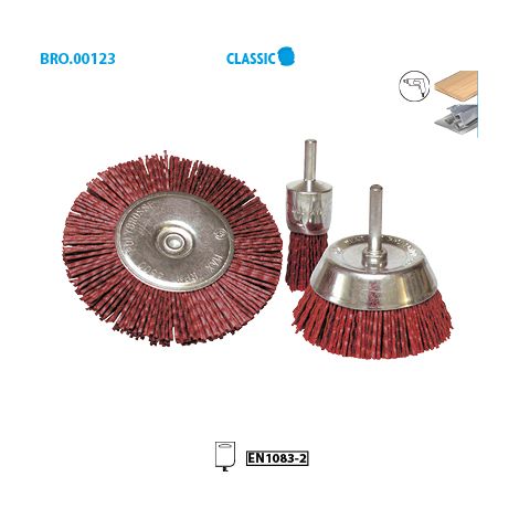 Lot de 3 brosses fil nylon Classic