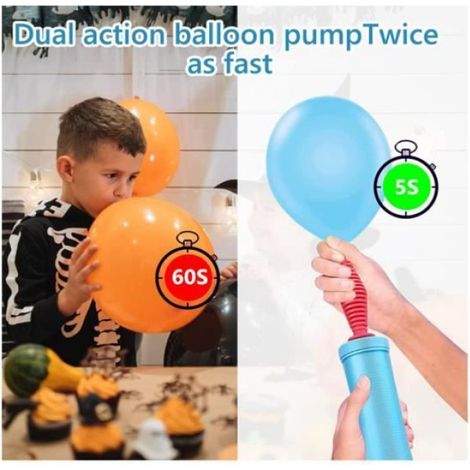 Pompe à Ballons - 2 Pièces - Manuelle - Robuste - Durable (1/4)