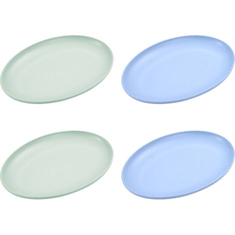 Assiette À Salade - En Paille De Blé - Résistante Et Incassable - Pour Usage Intérieur Et Extérieur - Lot De 6 (1/5)