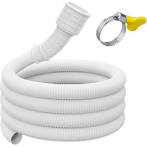 Tuyau d'évacuation flexible pour climatisation avec pince pour une étanchéité et une durabilité optimales (2 m) (1/5)