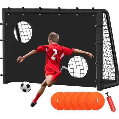 Randaco Portería de fútbol con estructura de acero galvanizado, 180 x 60 x 120 cm, para niños y adultos. Ideal para entrenamientos y partidos al aire libre.
