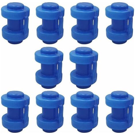 royaluxe-Capuchons Poteau Trampoline, 10 Pièces Trampoline Embout, Capuchons Pôle Trampoline, Capuchon D'Trampoline, pour Embout Poteau à Crochet Filet Filet de Sécurité Pièce de Rechange, Bleu, 8 CM