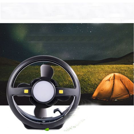 SABIR Lampe de camping LED avec ventilateur, lampe de camping rechargeable USB pour extérieur, camping, bureau, barbecue. Taille du produit : 221222cm-1 (1/3)
