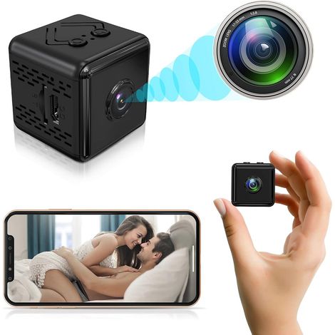 Mini cámara espía, WiFi de 2,4 GHz, Full HD 1080p, visión nocturna, detección de movimiento, para interiores, bebés y coches. (1/5)