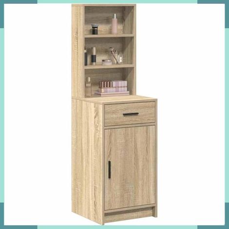 Haut Armoire - 865075 - Chêne Sonoma - Bois d'ingénierie - 40 x 40,5 x 135 cm (1/5)