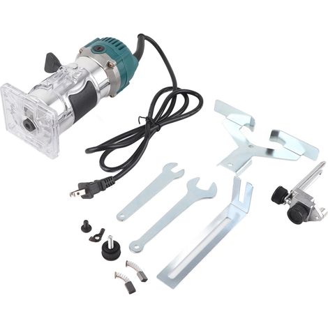 Fraiseuse électrique 800W multifonction, rabot à bois compact portatif 110V avec prise US, outil de menuiserie manuel (1/5)