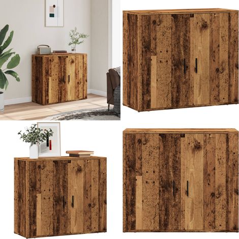 vidaXL Buffet vieux bois 80x33x70 cm bois d'ingénierie (1/5)